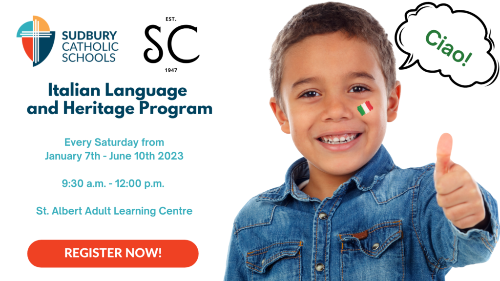 Sudbury Catholic Schools Launches Italian Program for Students Kindergarten to Grade 8